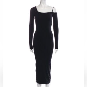Helmut Lang Nylon Midi Dress Black